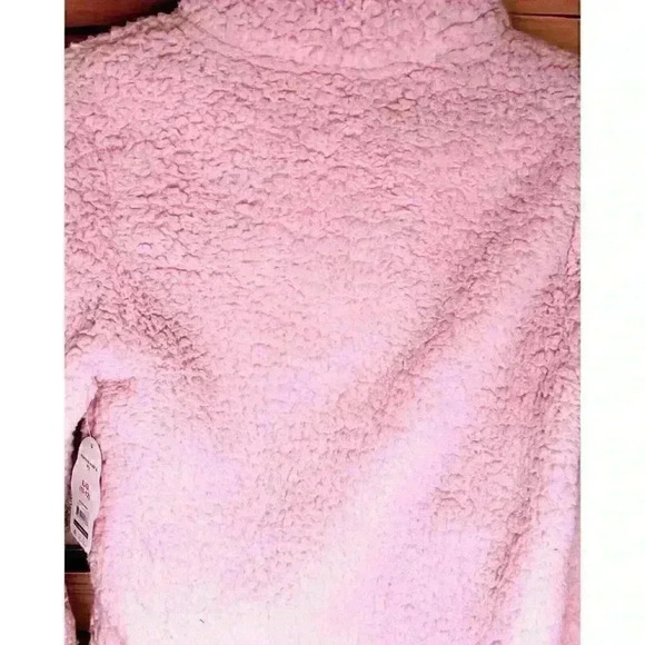 NWT Girls Super Soft, Light Pink, Sherpa Sweater Sz L10/12 Warm Hot Pink Zipper - Picture 2 of 6